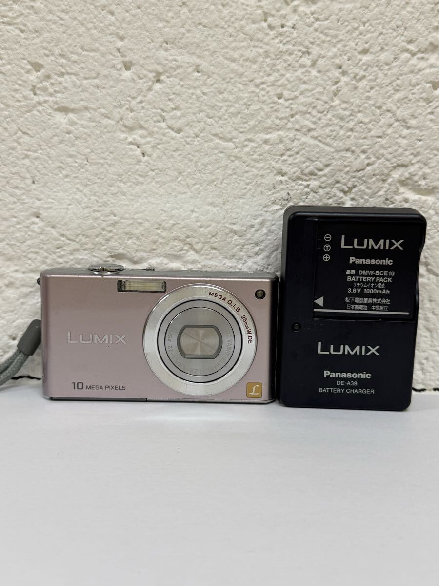 【11488.0625Y】★　Panasonic　★　通電のみ確認済み　パナソニック　LUMIX　ルミックス　DMC-FX37　ピンク　デジカメ　カメラ　ジャンク