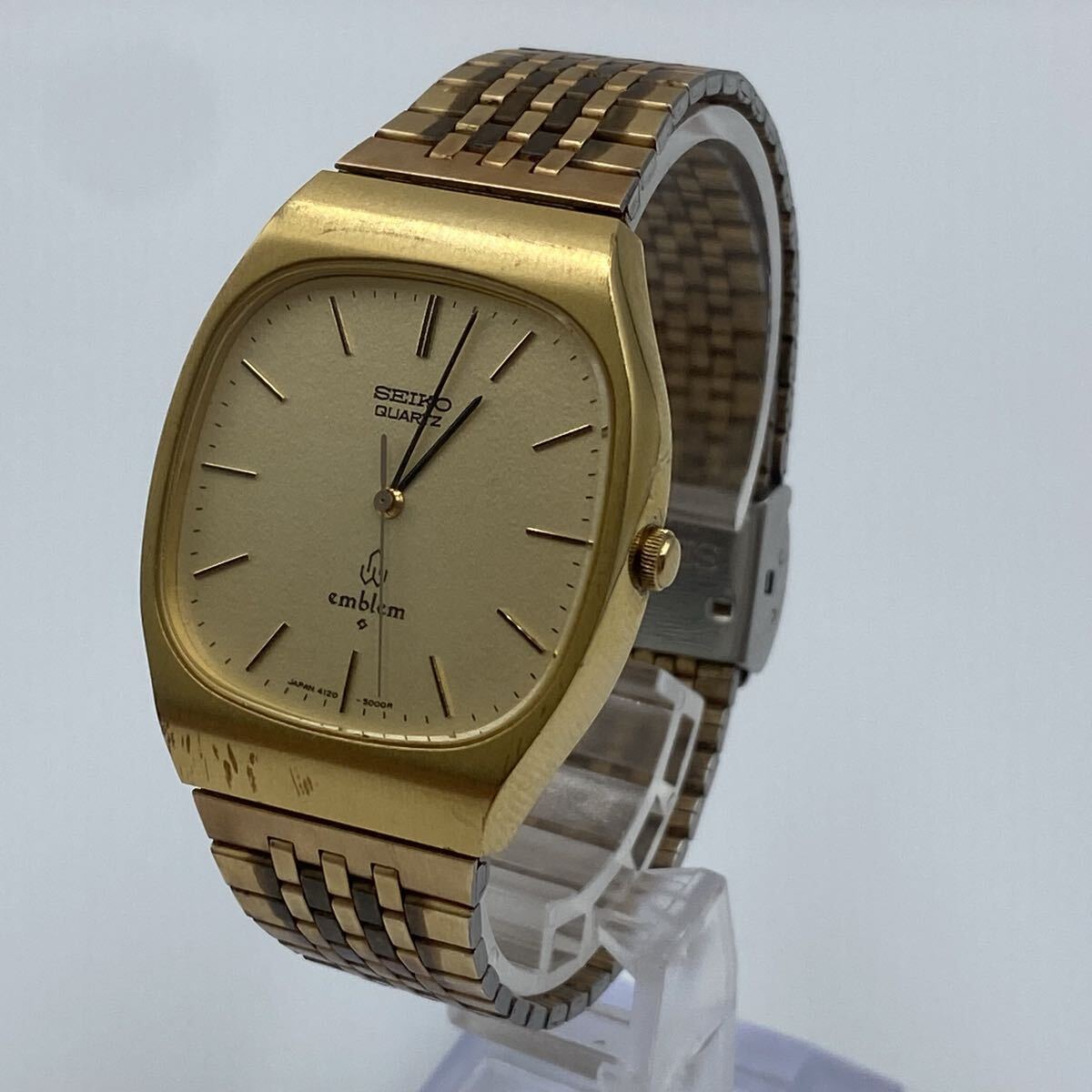 ◎【売り切り】SEIKO(セイコー) SEIKO EMBLEM(セイコー エンブレム) 4120-5000 ヴィンテージ 腕時計 ゴールド文字盤