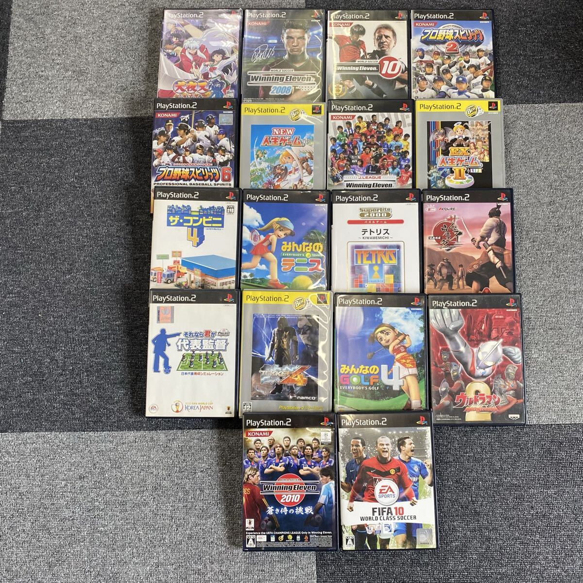 ★【売り切り】プレイステーション2用ソフト まとめ 18本 みんなのゴルフ 鉄拳 プロ野球スピリッツなど