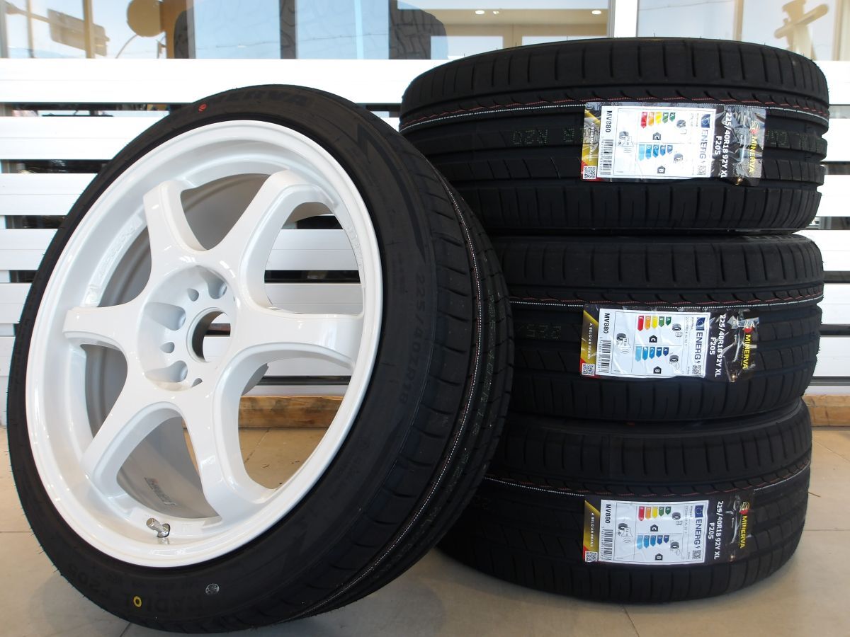 H 送料無料 5ZIGEN プロレーサー キャノンボール ホワイト 18 5H100 8.5J+45 225/40R18 GR86 BRZ カローラスポーツ プリウス インプレッサ