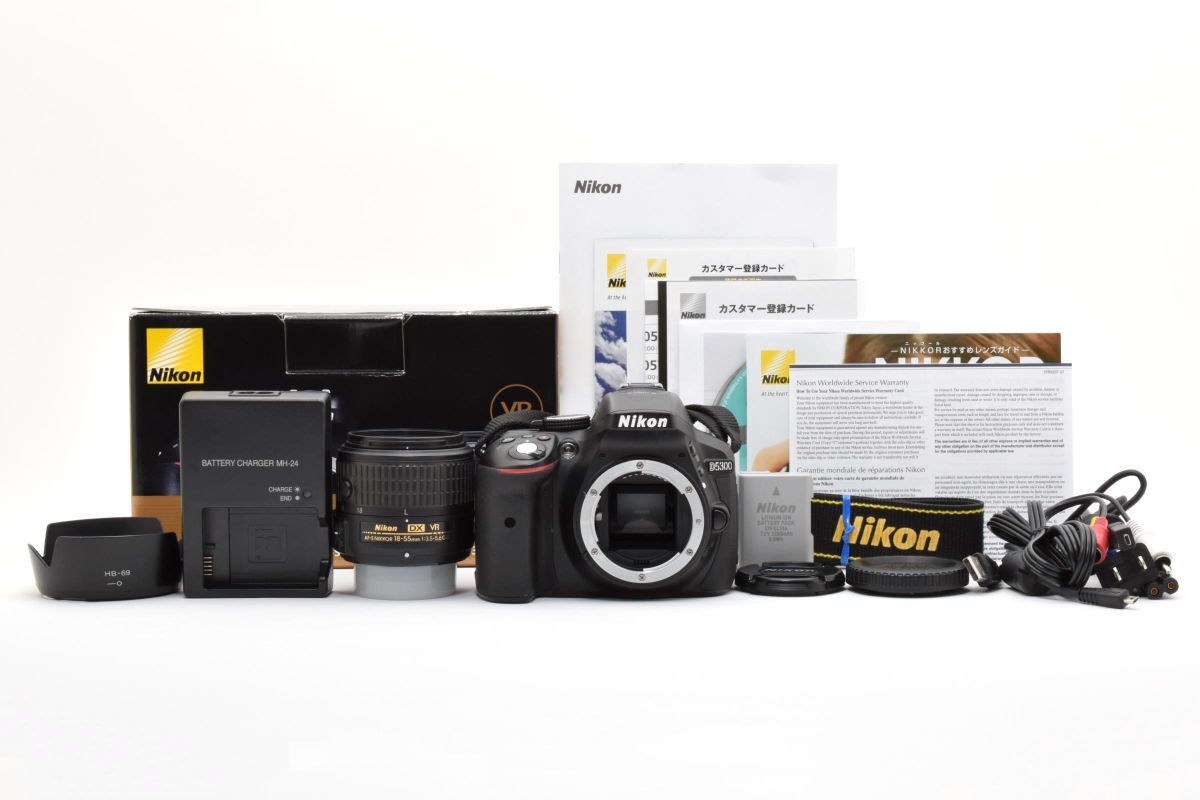 Nikon ニコン D5300 / AF-S 18-55mm 3.5-5.6G II 箱付き A0539