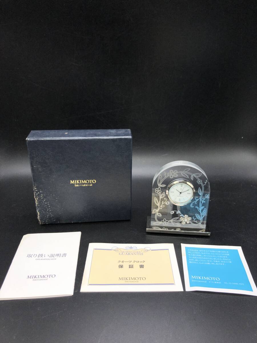 MIKIMOTO ミキモト　クオーツクロック　時計　置物