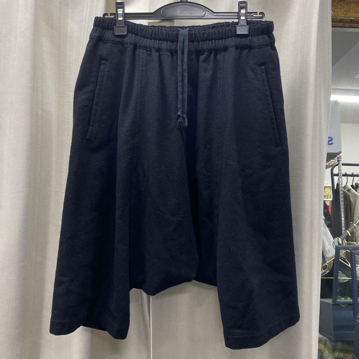 COMME des GARCONS コムデギャルソン BLACK ブラック HOMME サルエルパンツ　モード　ハーフパンツ　半ズボン　メンズ　Mサイズ　F219