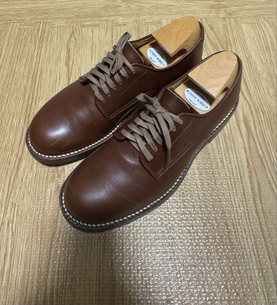 ジョンロフグレン us6.0 プレーントゥ レザーシューズ ブラウン JOHN LOFGREN BOOTMAKER