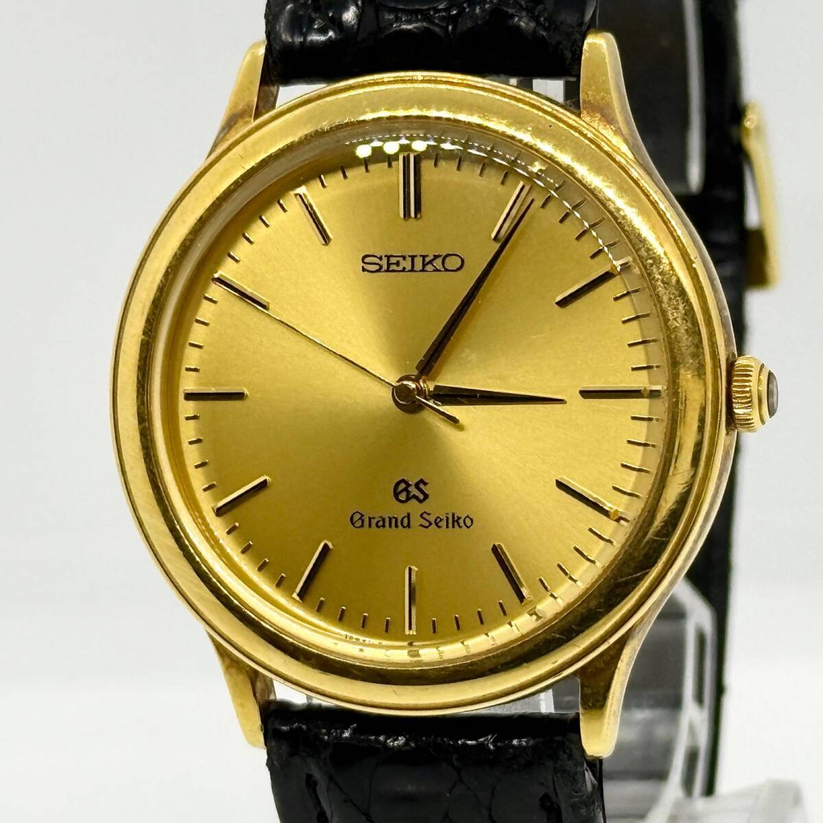 SEIKO セイコー GRAND SEIKO グランドセイコー 9581-7000 18KT K18YG ゴールド QZ ユニセックス 金無垢 47.6g 腕時計 稼働品