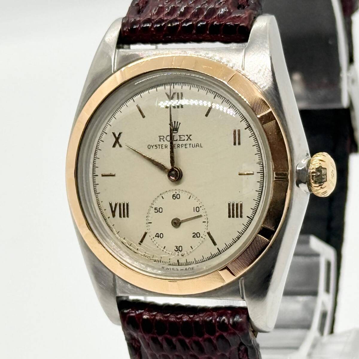 ROLEX ロレックス オイスター パーペチュアル アイボリー 2764 AT ボーイズ 腕時計 稼働品