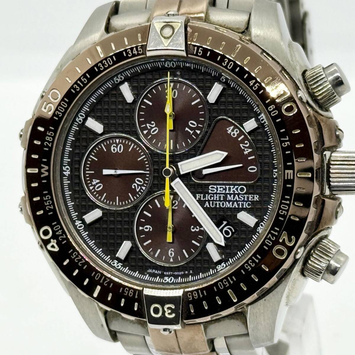 SEIKO セイコー プロスペックス フライトマスター ブラウン×ブラック 6S37-0010 AT メンズ SBDS002 300本限定 腕時計 稼働品