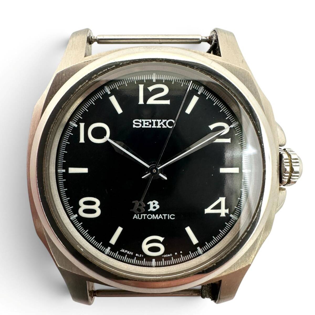SEIKO セイコー ブライツ 8L21-00A0 ブラック AT メンズ 裏蓋スケルトン 腕時計 稼働品