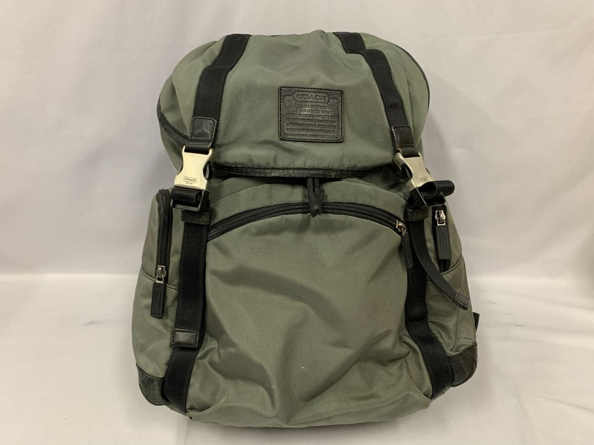 COACH コーチ ボイジャー ナイロン リュックサック バックパック メンズ 大容量 オリーブグリーン ディバッグ [028] 165/627F