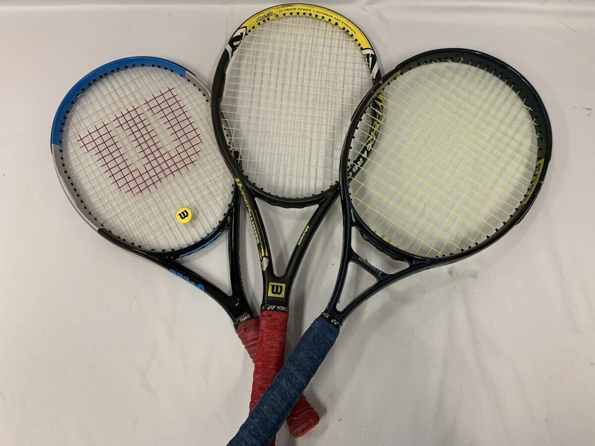 Wilson ウィルソン ULTRA 25 v30/HYPER Carbon・Maruman マルマン SPSS 110 PW テニスラケット 3本セット 現状品 [6-26] 115/575F