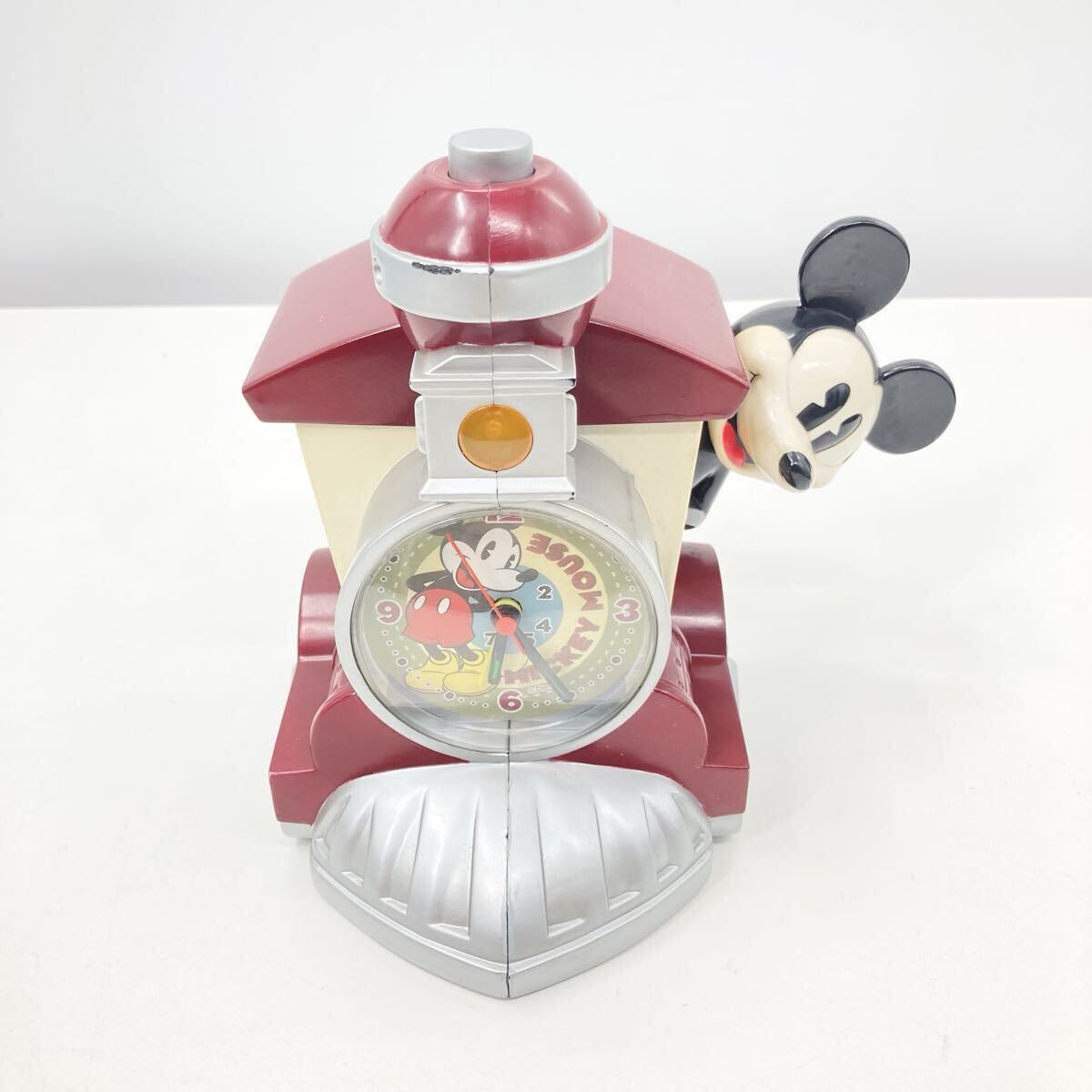 Disney ミッキーマウス 置時計 ハウス型 アラームクロック レトロ 動作品