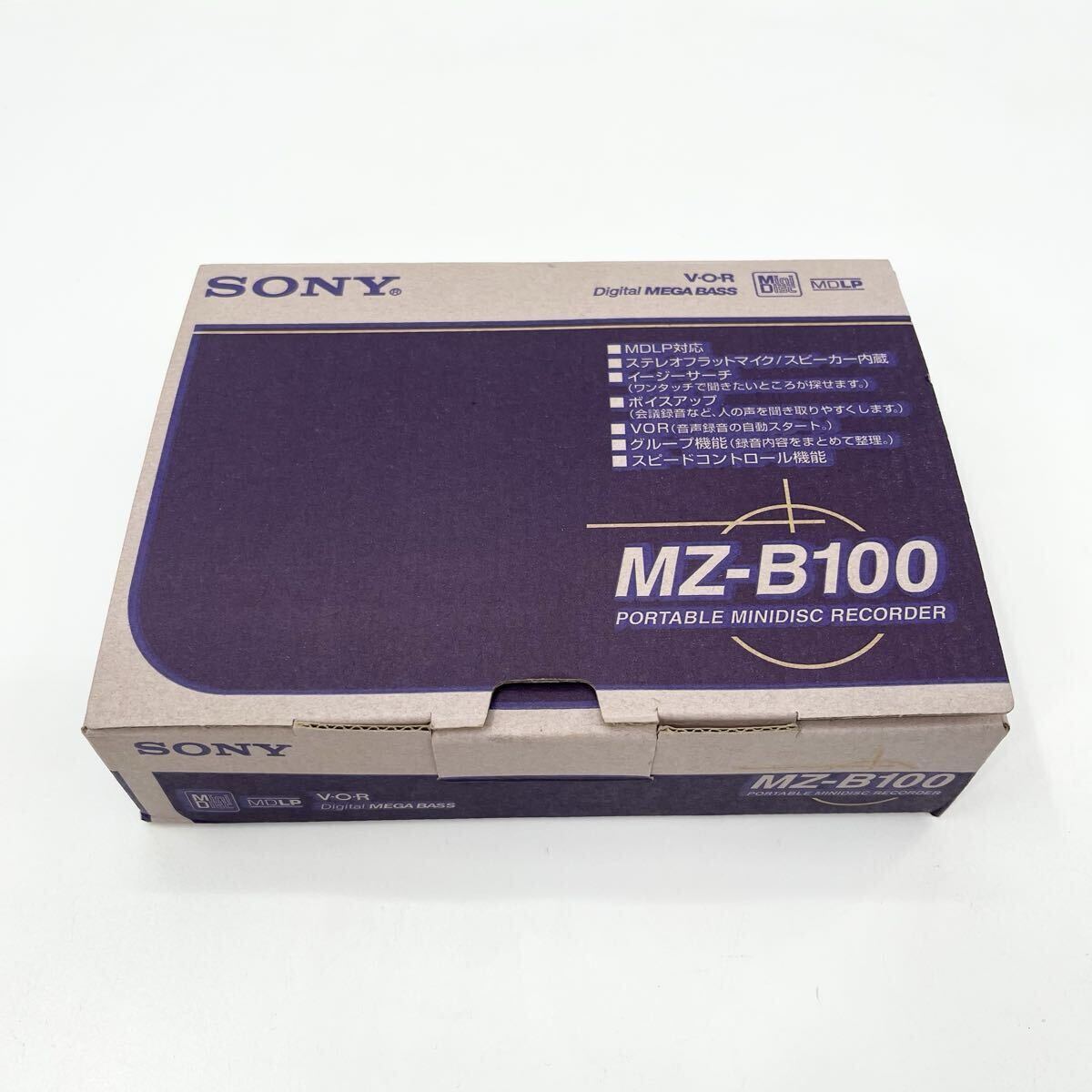 希少 未使用 SONY MZ-B100 Walkman MDLP対応 ポータブルMDレコーダー MDウォークマン