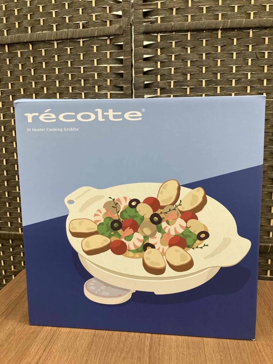 笠「14300」【未使用】recolte レコルト　RIH-1(W) 卓上IHクッキンググリドル　IH Heater Cooking Griddle