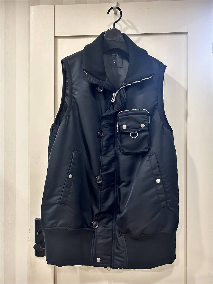 G「36376」Yohji Yamamoto ヨウジヤマモト　S'YTE サイト　ロングベスト　UV-V07-603　サイズ 3　美品
