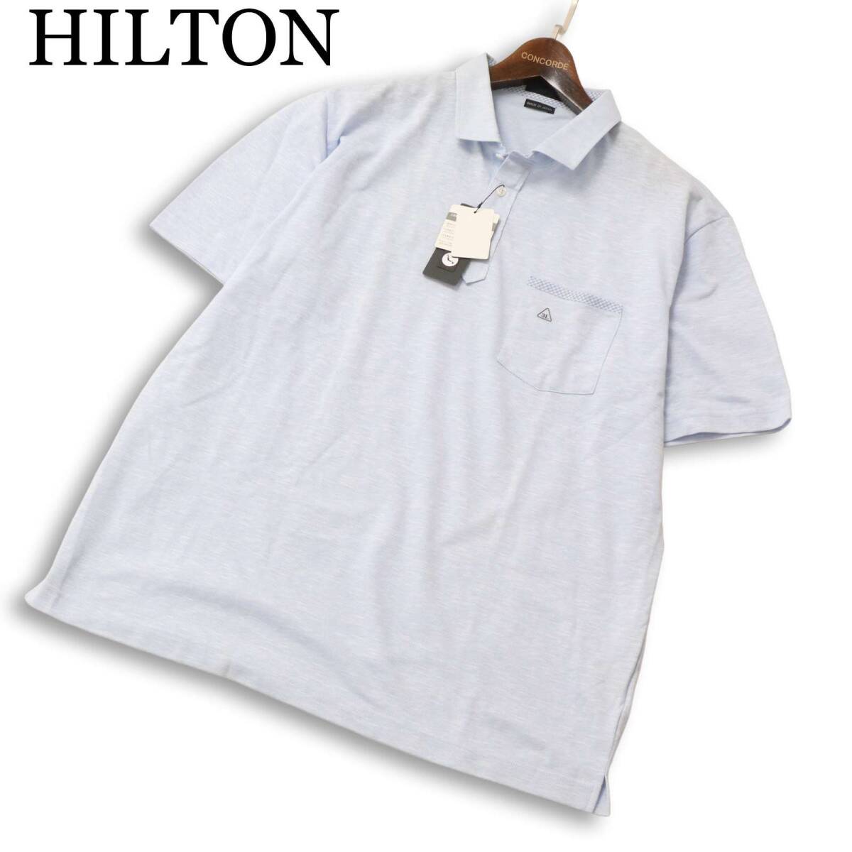 【新品 未使用】 HILTON ヒルトン 春夏★ 半袖 ポロシャツ 日本製 大きいサイズ 特大 Sz.3L メンズ
