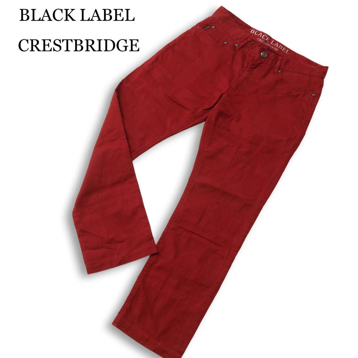 BLACK LABEL CRESTBRIDGE ブラックレーベル クレストブリッジ チェック柄★ スリム ストレッチ パンツ Sz.M メンズ