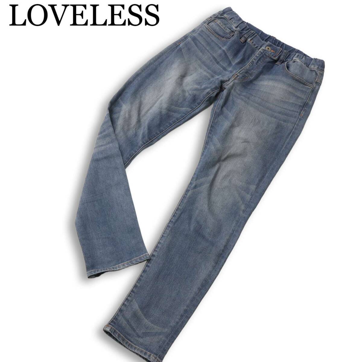 LOVELESS ラブレス USED加工★ ストレッチ スリム スキニー デニム パンツ ジーンズ Sz.M メンズ