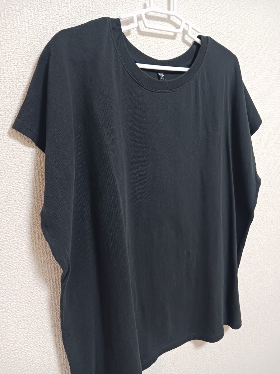 【美品】UNIQLO ユニクロ Tシャツ ドロップショルダー　黒 メンズ　3XLサイズ