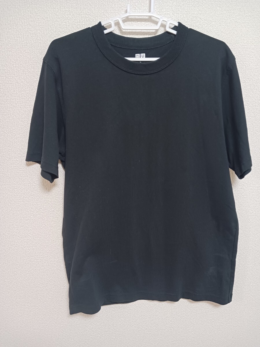 UNIQLO U　ユニクロ　半袖Tシャツ　ブラック　COTTON　レディースLサイズ