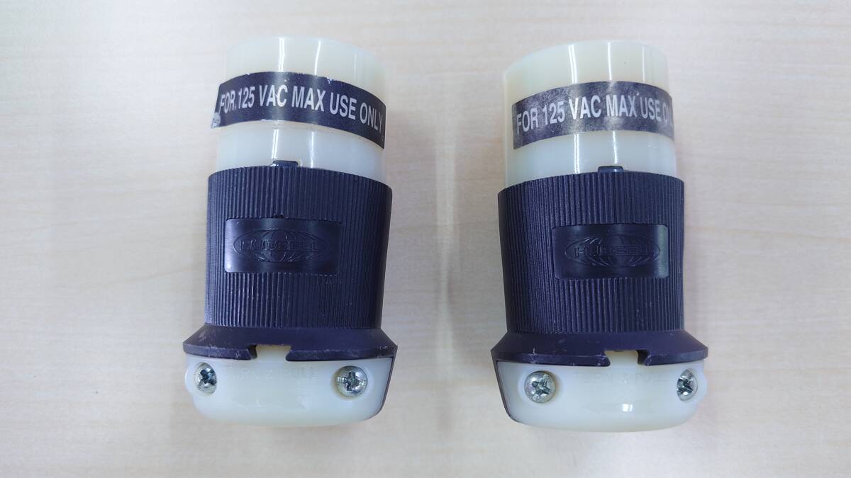HUBBELL HBL2323 2個セット L6-20P 電力コネクタ コンセントプラグ コネクタ 20A 250V 2極 3線接地 中古品 現状お渡し ① 