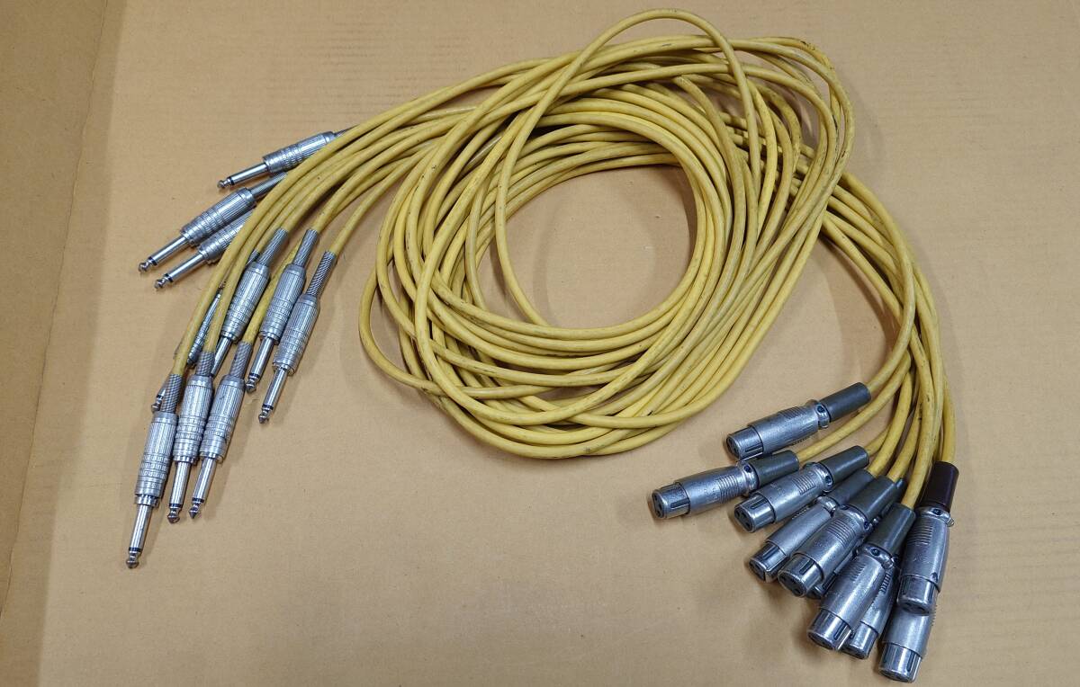 CANARE 4E6S 黄色 約2m 10本 キャノン - TS 変換 キャノン メス 11C ITT TS 2P CANARE 中古品 導通チェック済 現状お渡し ※ジャンク扱い品