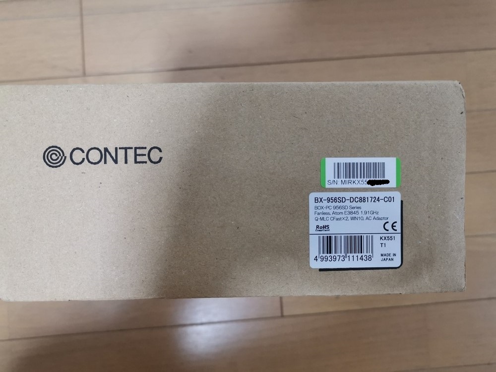 ★新品★ CONTEC BX-956SD-DC881724-C01 ファンレス組込用ボックスPC スリムA5サイズ Atom-E3845/8GB/Win10 DC電源 産業用PC/FA-PC