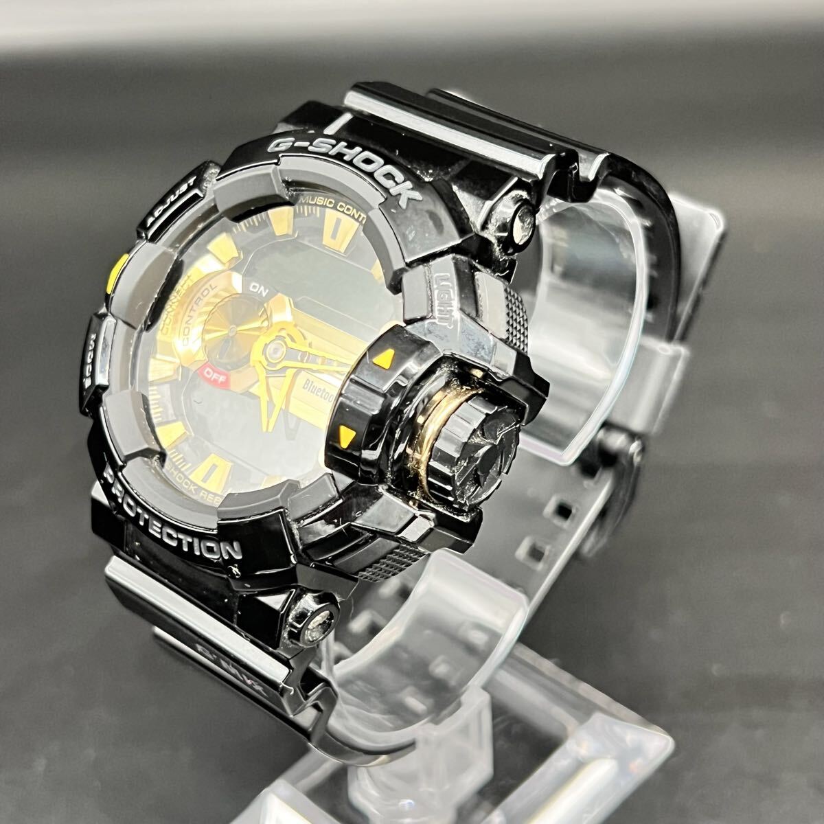 動作未確認 CASIO カシオ 腕時計 G-SHOCK Gショック G-MIX GBA-400 ブラック×ゴールド クォーツ p6-37