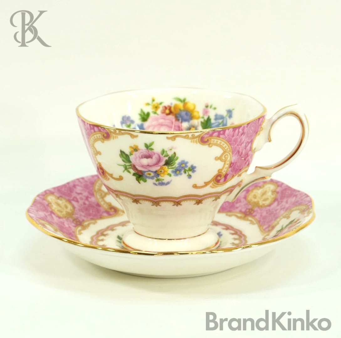 ロイヤルアルバート レディカーライル カップ＆ソーサー 陶磁器 西洋磁器 食器 ROYAL ALBERT BONE CHINA 中古 ★