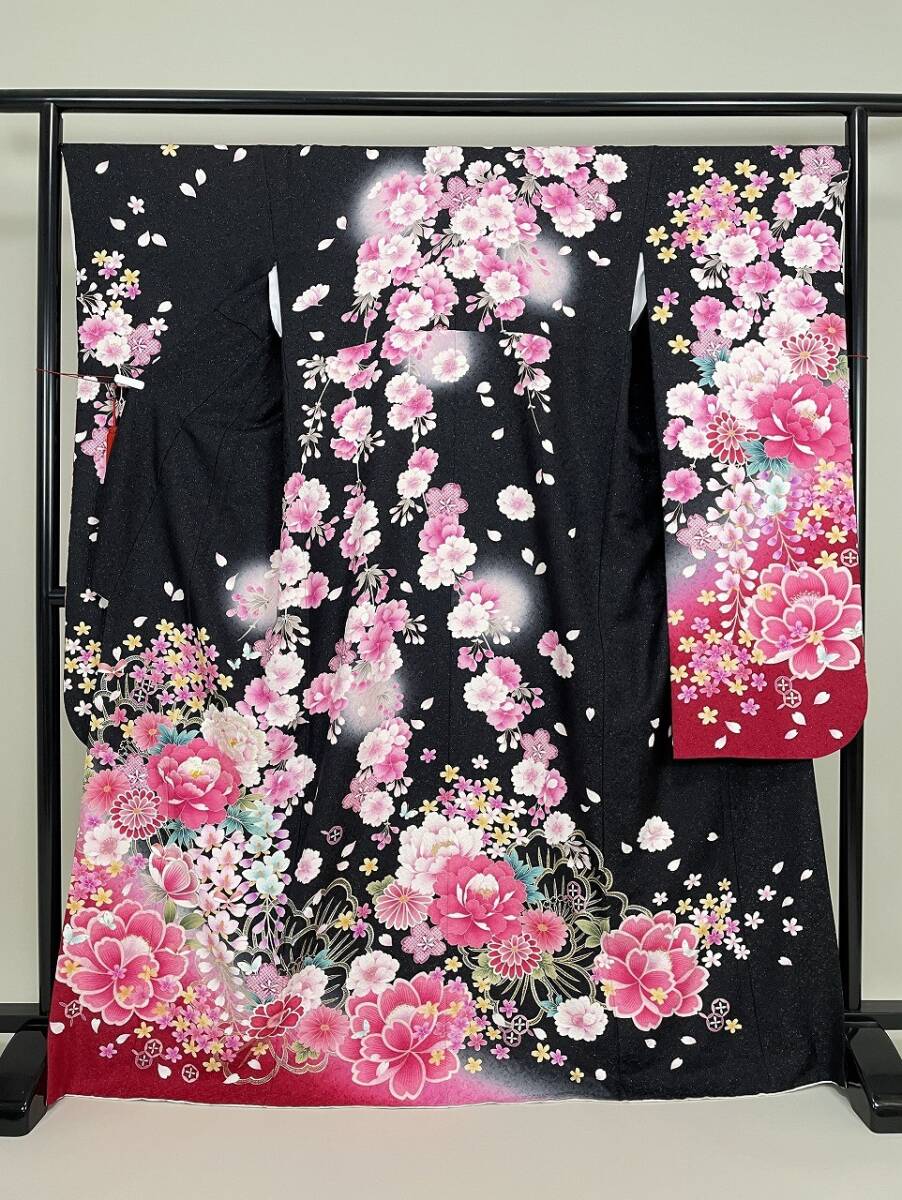 IROHA◆振袖◇【tc6983】成人式 卒業式◆正絹【中古】【銀通し】