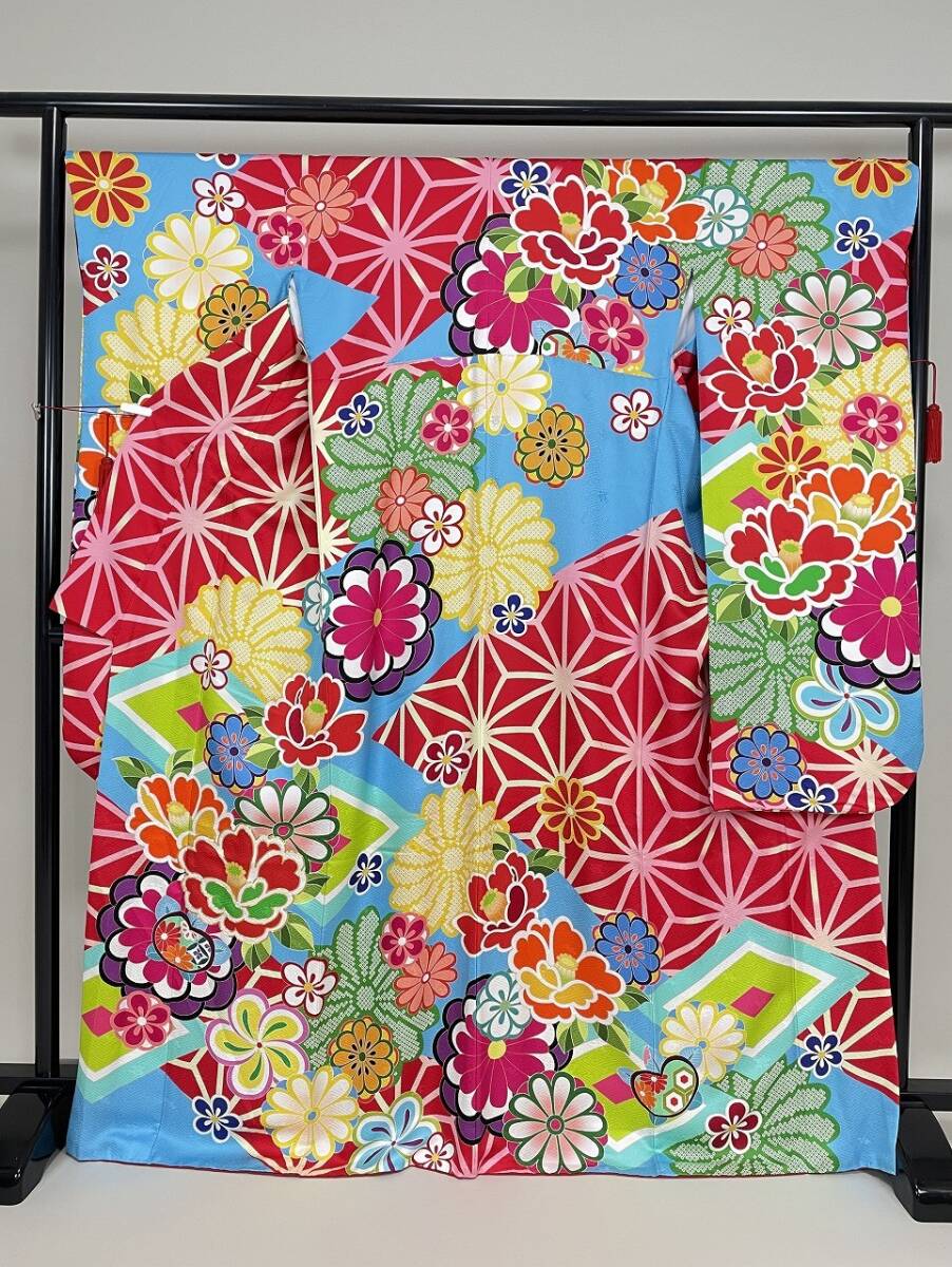 IROHA◆振袖◇【tc6982】成人式 卒業式◆正絹【中古】【大輪菊】