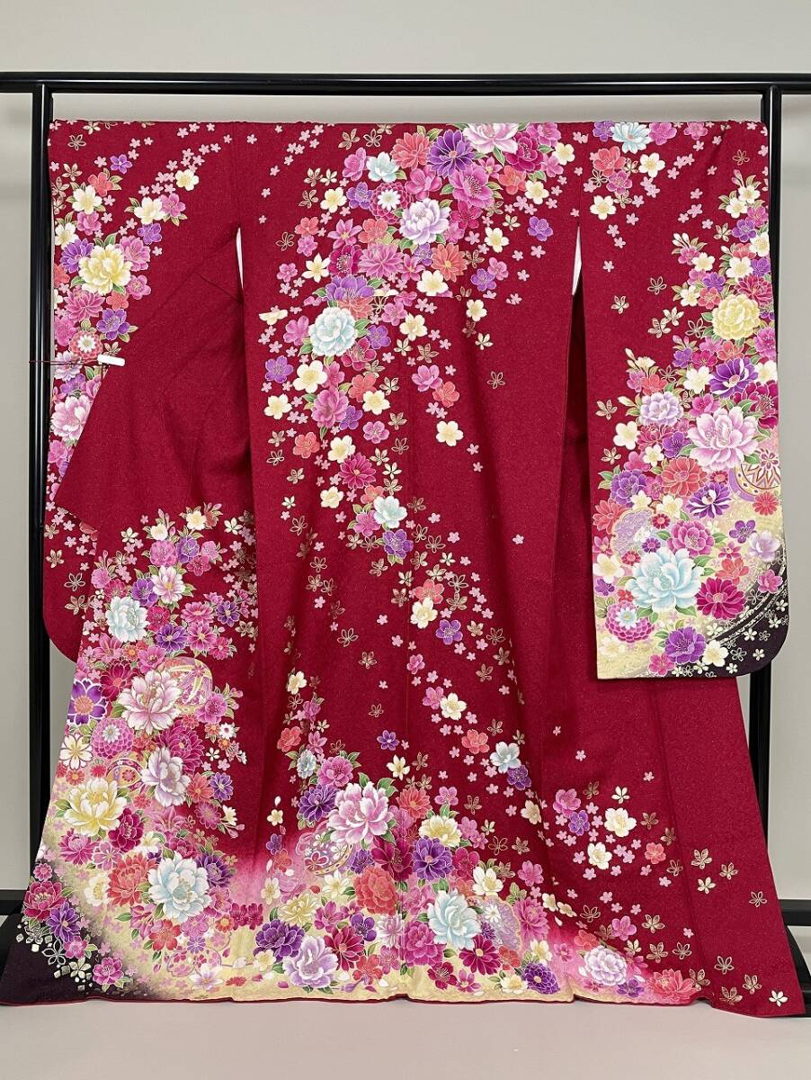 IROHA◆振袖◇【tc6929】成人式 卒業式◆正絹【中古】【銀通し】