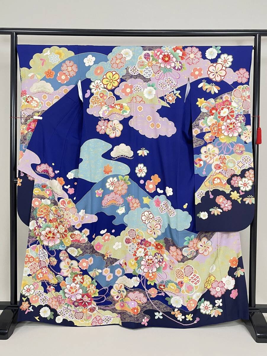 IROHA◆振袖◇【tc7058】成人式 卒業式◆正絹【中古】【友禅染】