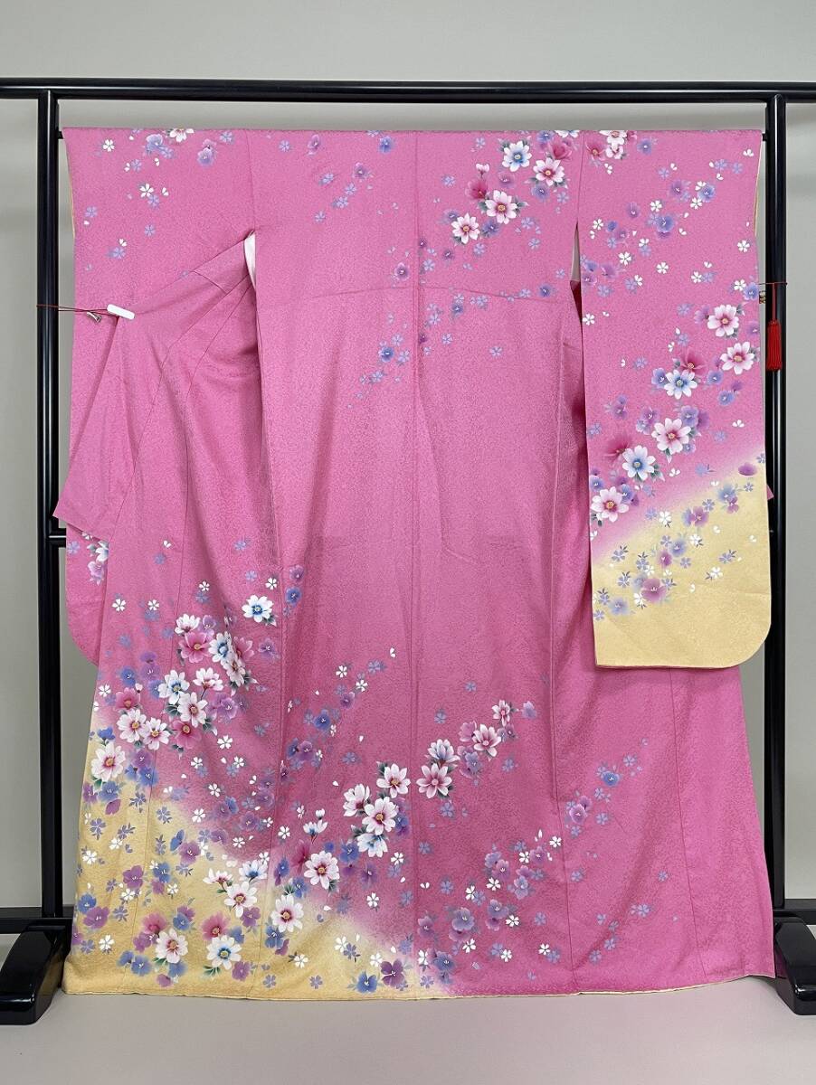 IROHA◆振袖◇【tc6670】成人式 卒業式◆正絹【中古】【ピンク】