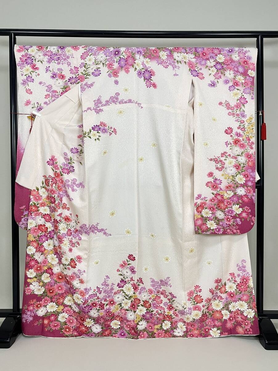 IROHA◆振袖◇【tc7175】成人式 卒業式◆正絹【中古】【白】