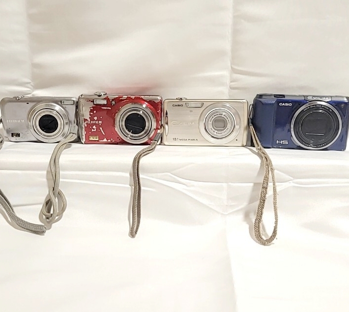 富士フィルム FinePix CASIO EXILIM コンデジ おまとめ 4台 コンパクトデジタルカメラ FUJIFILM 動作未確認