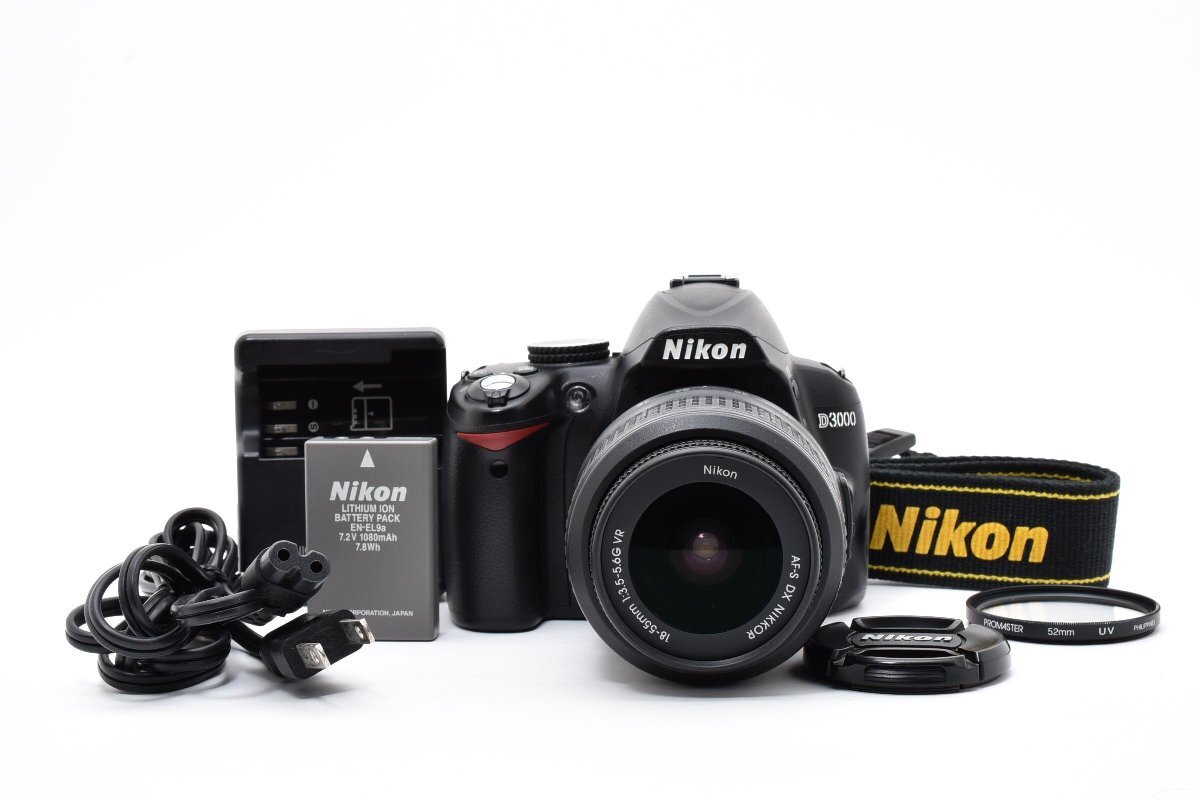 8069ショットニコン Nikon D3000 デジタル一眼レフ 18-55mmレンズキット