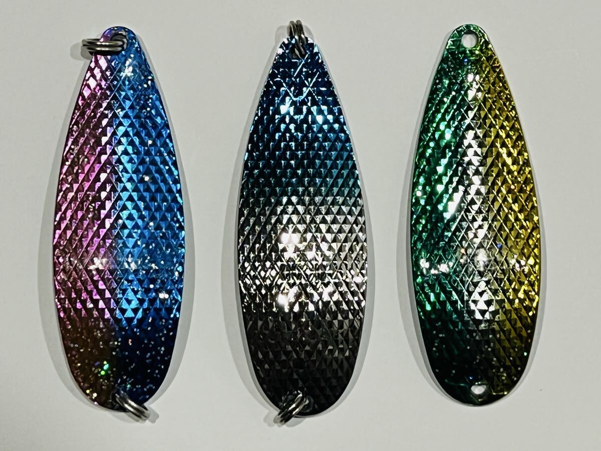 ☆ 送料無料 ☆ 即決 Coatac コータック スプーン 35g 40g 45g ダイヤカット 3個セット ☆ 鮭 サケ アキアジ サーモン 浮きルアー
