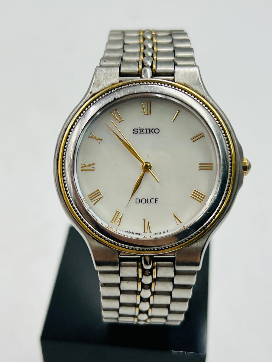 5295ba 稼働　SEIKO セイコー Dolce ドルチェ 8N51-6010 クォーツ ゴールド文字盤 腕時計