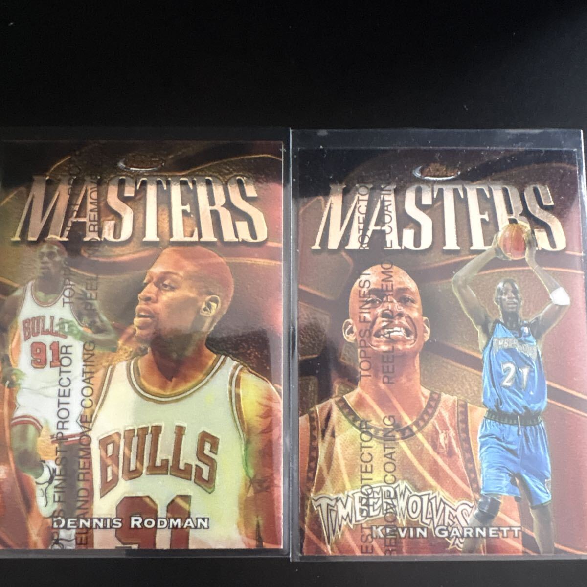 1997 Topps Finest Masters　 Dennis Rodman +　Kevin Garnett 　Coating付　2枚セット