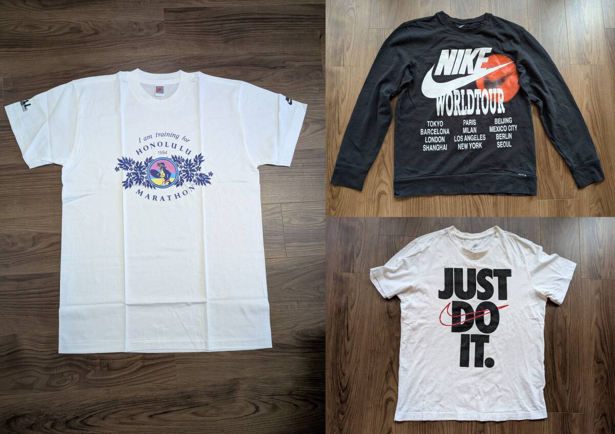 ヤフーフリマ10%オフ！5の日 ゾロ目 週末ゴールドクーポン使用可！激レア！NIKE ナイキ Tシャツ3点セット！JALホノルルマラソン限定Tシャツ