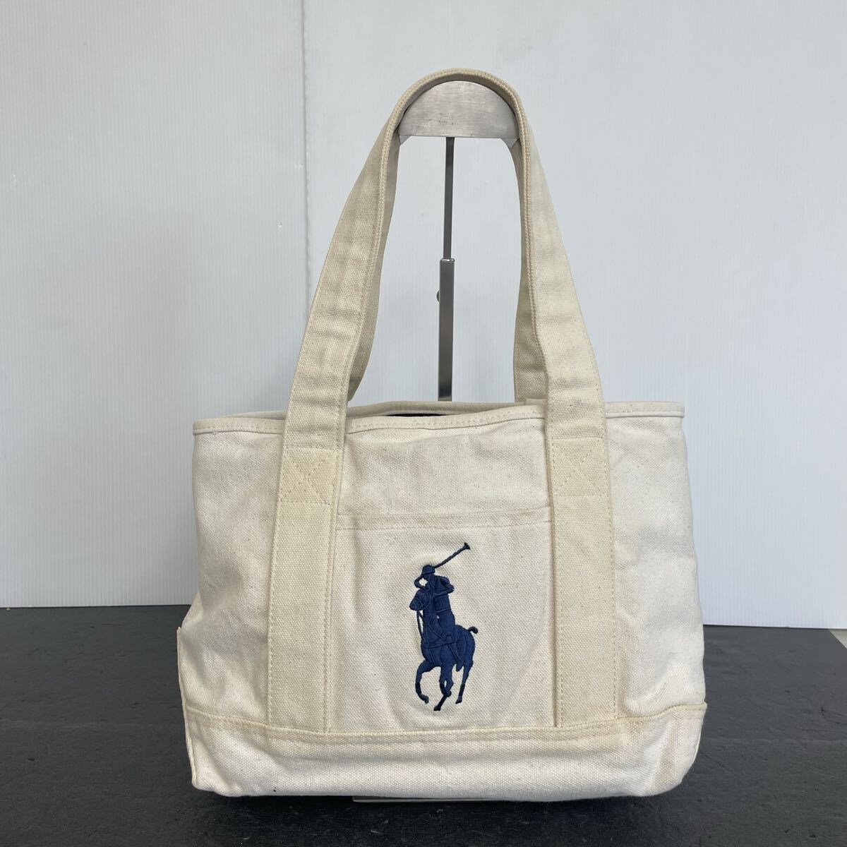 POLO RALPH LAUREN ポロラルフローレン キャンバス トートバッグ　ホワイト