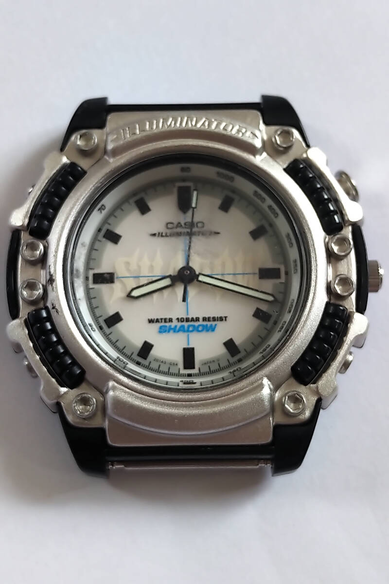 カシオ CASIO SHW-100 SHADOW シャドウ ILLUMINATOR ジャンク ヘッドのみ 90年代 カッコいい イルミネーター 部品取りやレストアベース等に