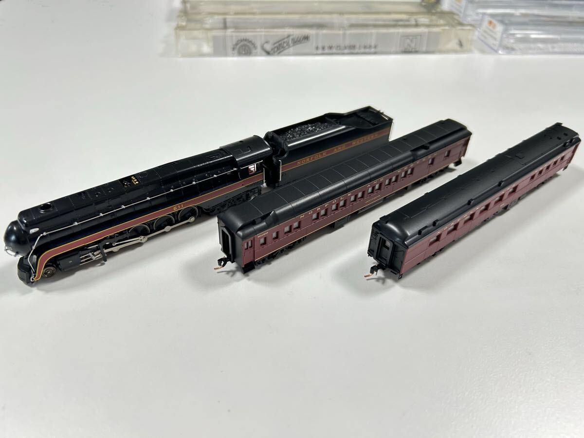 BACHMANN Spectrum N＆W クラスJ #611 + MICRO TRAINS N&W 客車セット 新品未使用 外国車両 鉄道模型 Nゲージ 最終値引