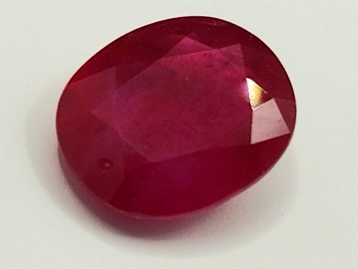 豪華☆ソーティング付★大粒 天然ルビー 0.913ct ルース☆サイズ6.39×5.32×2.78mm★ネックレス 指輪等アクセサリー作成に