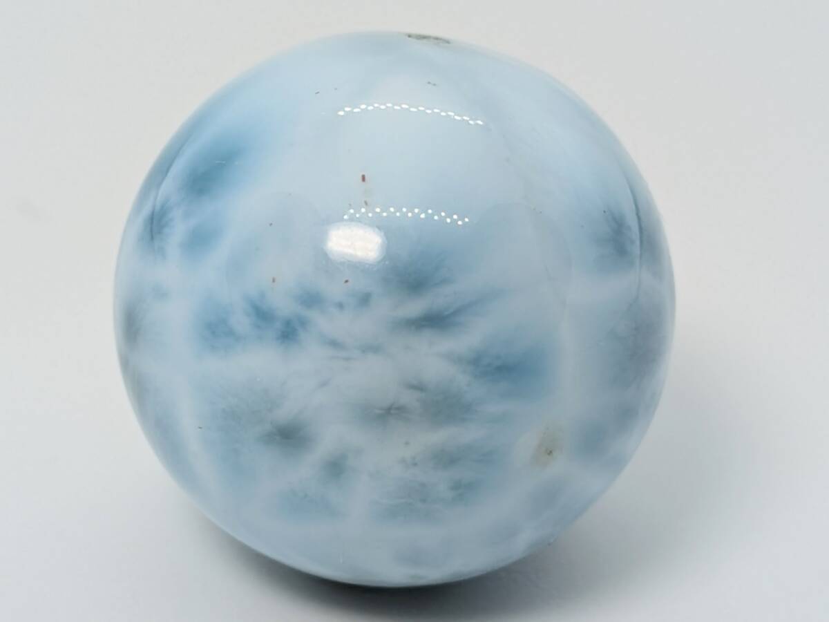 豪華☆ソーティング付★大粒天然ペクトライト ラリマー ルース★40.459ct☆サイズ約22.5mm珠・加工穴付★ネックレス等アクセサリー作成に