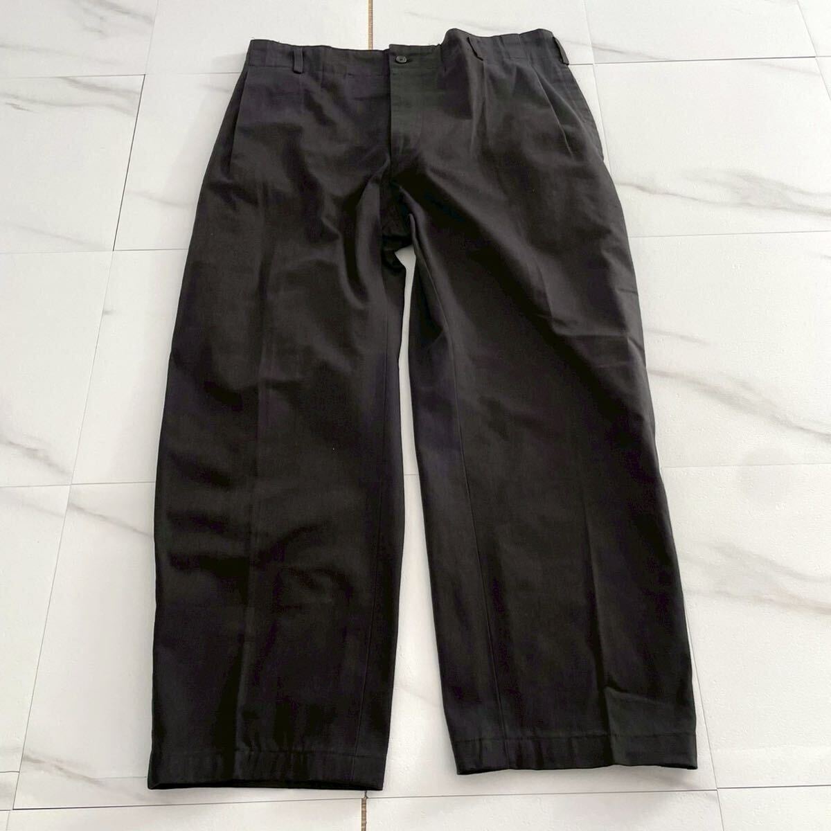 美品 90's◆Y's for men テーパードパンツ スラックス ワンタック コットン 綿 ブラック 黒 M メンズ ワイズフォーメン ヨウジヤマモト