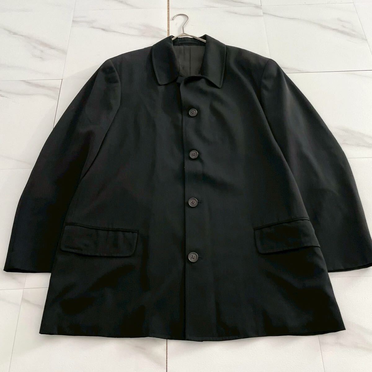 90's◆Y's for men ジャケット カバーオール型 ウールギャバジン ブラック Lサイズ相当 vintage archive ワイズフォーメン ヨウジヤマモト