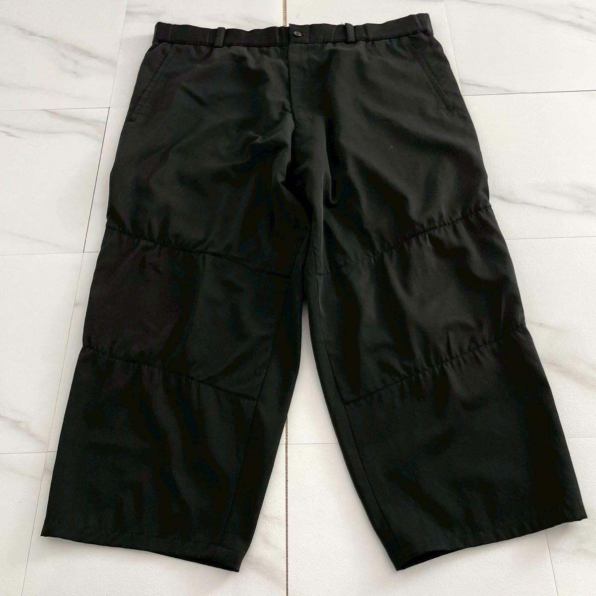 Y's for men ワイドパンツ クロップド丈 変形 ウールギャバジン ブラック 黒 L相当 メンズ ワイズフォーメン ヨウジヤマモト vintage