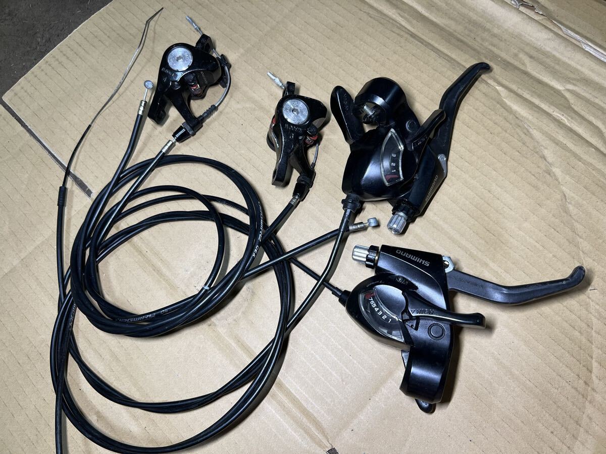 SHIMANO ST-EF41-L シフト/ブレーキ一体型レバー ワイヤー EZファイヤープラス フロント3段変速用
