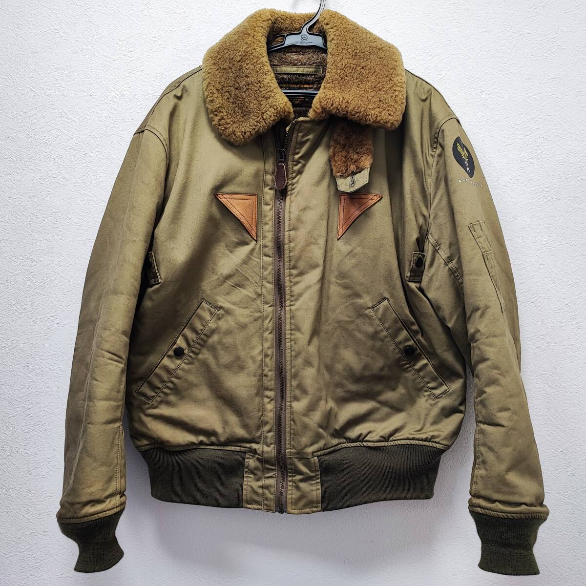 保管品★HOUSTON Inc B-15A FLIGHT JACKET SIZE44 ヒューストン フライトジャケット 日本製